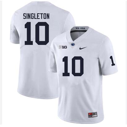 NCAA Men Penn State Nittany Lions #10 white Football Jersey